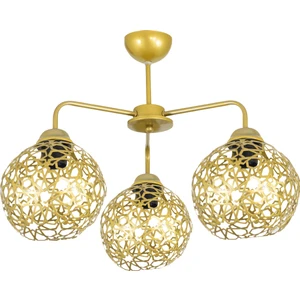 Üçlü Selçuklu Model Modern Gold Plafonyer Avize