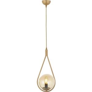 Damla Model Modern Gold Tekli Glop Balcam Camlı Sarkıt Avize