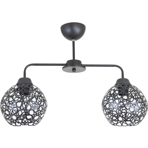 Ikili Selçuklu Model Modern Siyah Plafonyer Avize