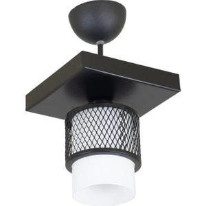 Tekli Beyaz Cam Kafes Model Modern Plafonyer Avize