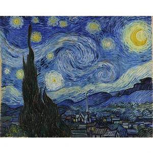 Vincent Van Gogh Yıldızlı Gece PixArt Sanat Elmas Mozaik Tablo Diamond Türkiye 50*35