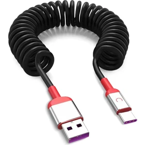 5A USB Araba USB C Kablo Veri Aktarım Hattı - Siyah (Yurt Dışından)