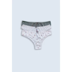 Pierre Cardin 3'lü Ekonomik Paket Little Rose 2701 Pamuklu Basic Brazilian Külot