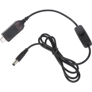 Type 5V Voltaj Adım Yukarı 12V 5.5x2.1mm Dönüştürücü Güç Kaynağı Anahtarı Kablosu (Yurt Dışından)