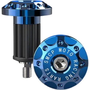 2 Adet Motosiklet Kolu Çubuk Uçlu Tutamaklar Fiş Kapakları Cnc Alüminyum Alaşım Mavisi (Yurt Dışından)