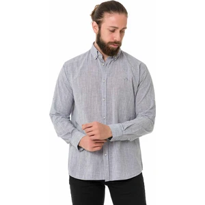 CH199 Gri Keten Yazlık Regular Gömlek