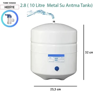 8 Lt. Metal Tank 2.2 Galon Su Arıtma Tankı