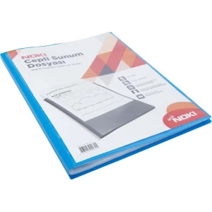 64160-N Cepli Sunum Dosyası A4 Mavi 60LI