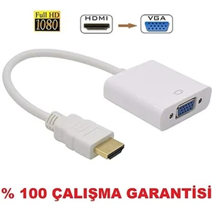 HDMI To VGA Monitör Çevirici Dönüştürücü  Adaptör (Alfais 4547)