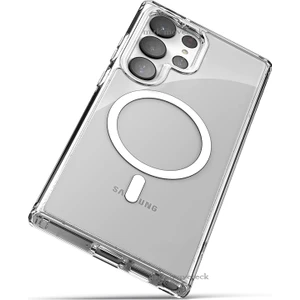 M.TK Moveteck Samsung Galaxy S23 Ultra Kılıf Şeffaf Manyetik Magsafe Kablosuz Şarj Uyumlu Wireless Sert Pc