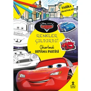 Doğan Çocuk Disney Pixar Arabalar Renkler Çıldırdı Çıkartmalı Boyama Partisi
