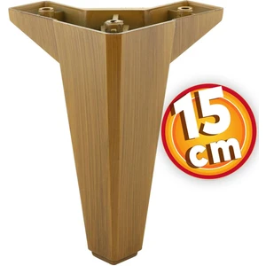 Lüks Mobilya Kanepe Sehpa Tv Ünitesi Koltuk Ayağı 15 cm Ahşap Desenli Kahverengi Baza Ayak