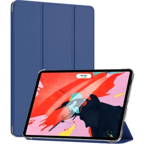 Apple iPad Pro 11`` 2022 4. Nesil Kılıf (A2759-A2435-A2761-A2762) Smart Case ve Arka Kapak Lacivert