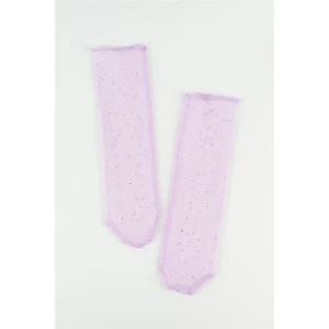 Le Mabelle Lila  Küçük Sim Detaylı Kız Çocuk Tül Çorap