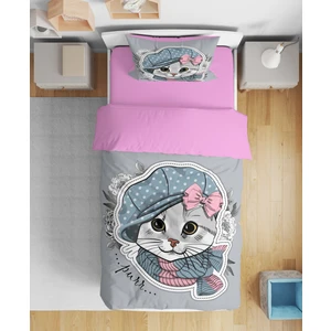 Erayshome Sevimli Kedi 3D Tek Kişilik Nevresim Takımı