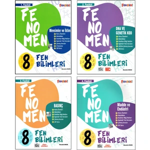 Fenomen 8. Sınıf Lgs 1. Dönem Fen Bilimleri Konu Özetli Soru Fasikülleri 4 Kitap