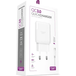 QCL30 (Qc 3.0) Iphone 18W Hızlı Şarj Lightning Ios Şarj Cihazı (Kablo Dahil) Tüm Cihazlarla Uyumlu