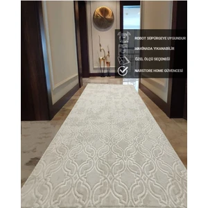 Nar Store Home Kaymaz Taban Kesme Halı Yolluk Smart Embos Bej