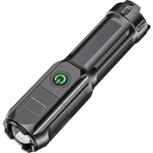 Uzun Menzilli Şarj Edilebilir Mini Taşınabilir Uzun Pil Ömrü LED Lamba - Siyah (Yurt Dışından)