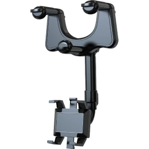 ZJ099 360 Derece Dönen Araba Dikiz Aynası Telefon Tutucu (Klasik Siyah) (Yurt Dışından)