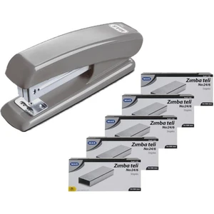Mas 758 Zımba Makinesi 24/6 Gri + 5 Adet Zımba Teli