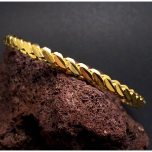 24 Ayar Altın Kaplama 6 mm Adana Burma Bilezik