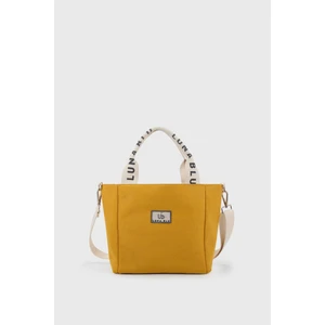Kadın Sarı Mini Kanvas Kumaş Tote Çanta