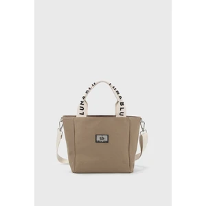 Kadın Vizon Mini Kanvas Kumaş Tote Çanta