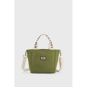 Kadın Haki Mini Kanvas Kumaş Tote Çanta