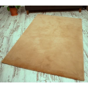 Rex Tavşanı Dekoratif Post Peluş Halı Camel (Tüy Yüksekliği 22 Mm)