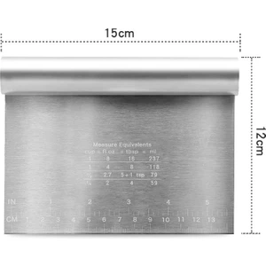 Ölçekli Çok Amaçlı Paslanmaz Çelik Hamur Gıda  Kesici Kazıyıcı Pasta Kek Dekorasyon Spatula Aleti