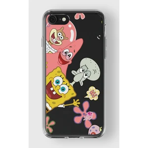 Iphone 6 Plus / 6s Plus Uyumlu Sünger Bob Tasarımlı Şeffaf Kılıf