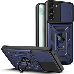 Kny Samsung Galaxy S23 Plus Kılıf Ultra Korumalı Yüzüklü Manyetik Sürgülü Vega Kapak