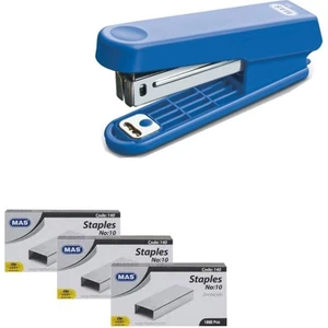 Mas 754 Zımba Makinesi Basic Mavi + 3 Adet Zımba Teli