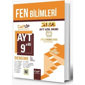 Ayt Fen Bilimleri 9 x 40 Up Deneme 2023 Özel Baskı Çap Yayınları