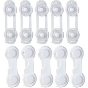 Ideal Baby 5 Adet Kapak Kilidi - 5 Adet Çok Amaçlı Kilit Seti (Mini Güvenlik Seti 10 Parça)