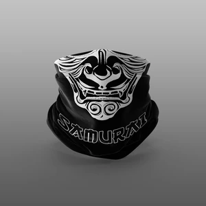 Samurai Beyaz Motorcu Buff Maske Outdoor Boyunluk Unisex Bandana