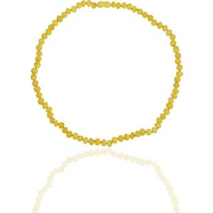 Söğütlü Silver Orjinal Damla Kehribarı Bebek Kolyesi - Diş Kolye