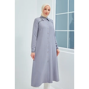 Wazze Kolu ve Önü Taş Detaylı Tunik