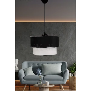 Eslight Sakız Modern Tekli Sarkıt Avize Siyah-Gümüş E913