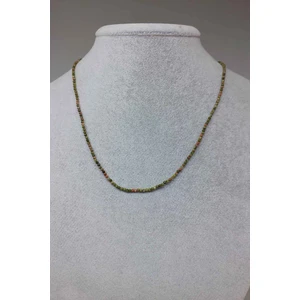 Yaşam Tohumu Unakit Taşı 2mm Kolye (SABİT KLİPSLİ)