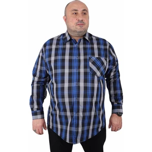 Büyük Beden Erkek Cepli Gömlek Viento 23368 Saks