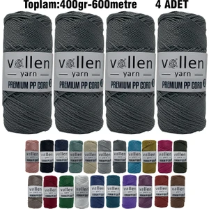 Vollen Yarn 600M Polyester Makrome Ipi, Supla Ipi, Çanta Ipi, Bileklik IPI,MAKRAME,1.5MM-400GR