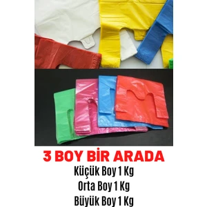 Renkli Poşet ( 3 Boy Bir Arada)