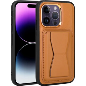Kny Apple Iphone 14 Pro Kılıf Kart Koymalı Standlı Suni Deri Memo Kapak