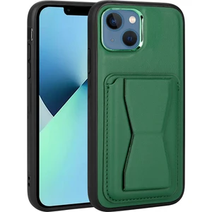 Kny Apple Iphone 13 Kılıf Kart Koymalı Standlı Suni Deri Memo Kapak