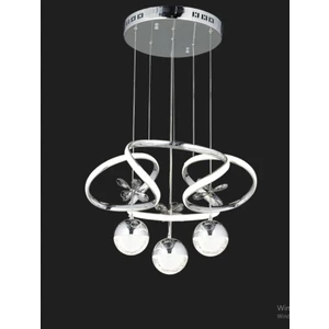 Tuğçe Kristal Gloplu LED Salon Avizesi