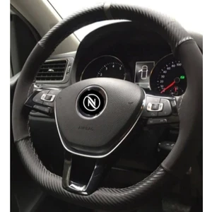 Özgüven Oto Giyim Oto Direksiyon Kılıfı Karbon Alkantre Siyah Yüzük Siyah Ip