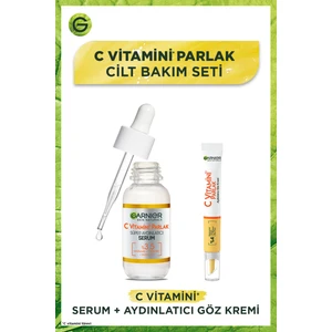 Garnier c Vitamini Parlak Aydınlatıcı Göz Kremi 15ML + Süper Aydınlatıcı Serum 30M