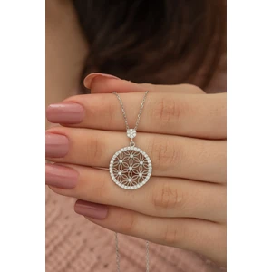 925 Ayar Yaşam Çiçeği Kadın Gümüş Kolye